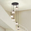 Candelabro colgante de 6 luces para techos altos moderno