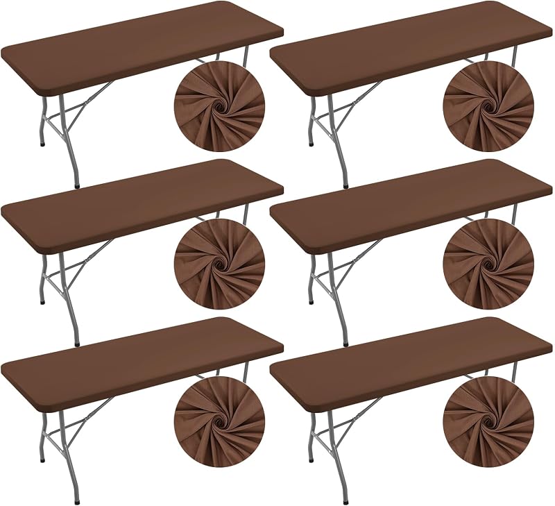 6 Manteles Pícnic Elásticos Impermeables para Mesa 6ft