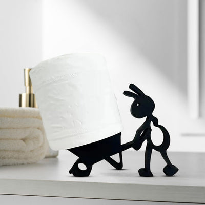 Soporte papel higiénico 3D hormigas negras baño