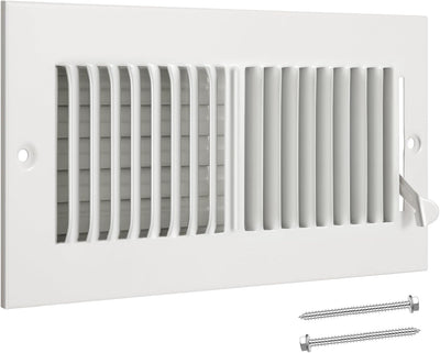Cubierta ventilación 4x10pulg ajustable 2 vías color blanco