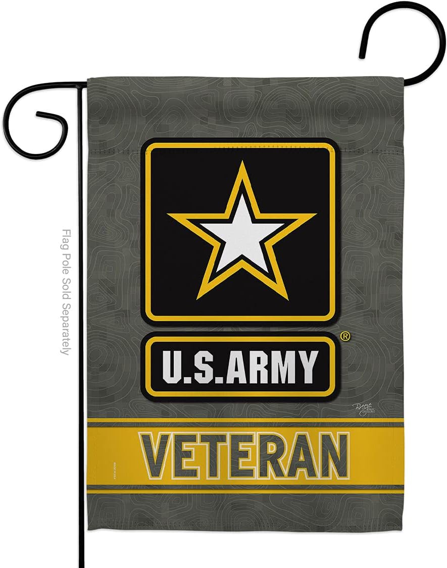 Bandera jardín veteranos ejército EE.UU. oficial