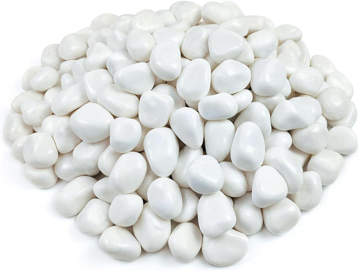 Piedras río blancas 2.5-5cm para jardín y plantas