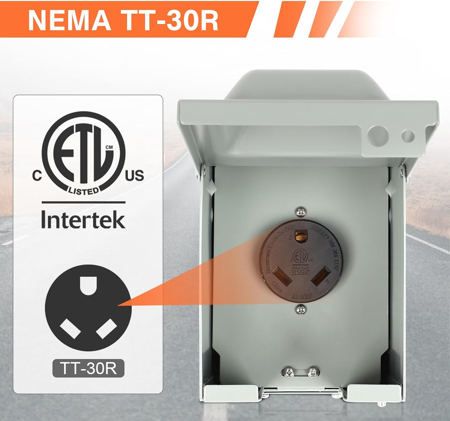 Caja toma corriente NEMA TT-30R RV 30A 125V ETL