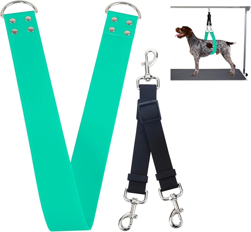Banda vientre perro PVC impermeable ajustable turquesa