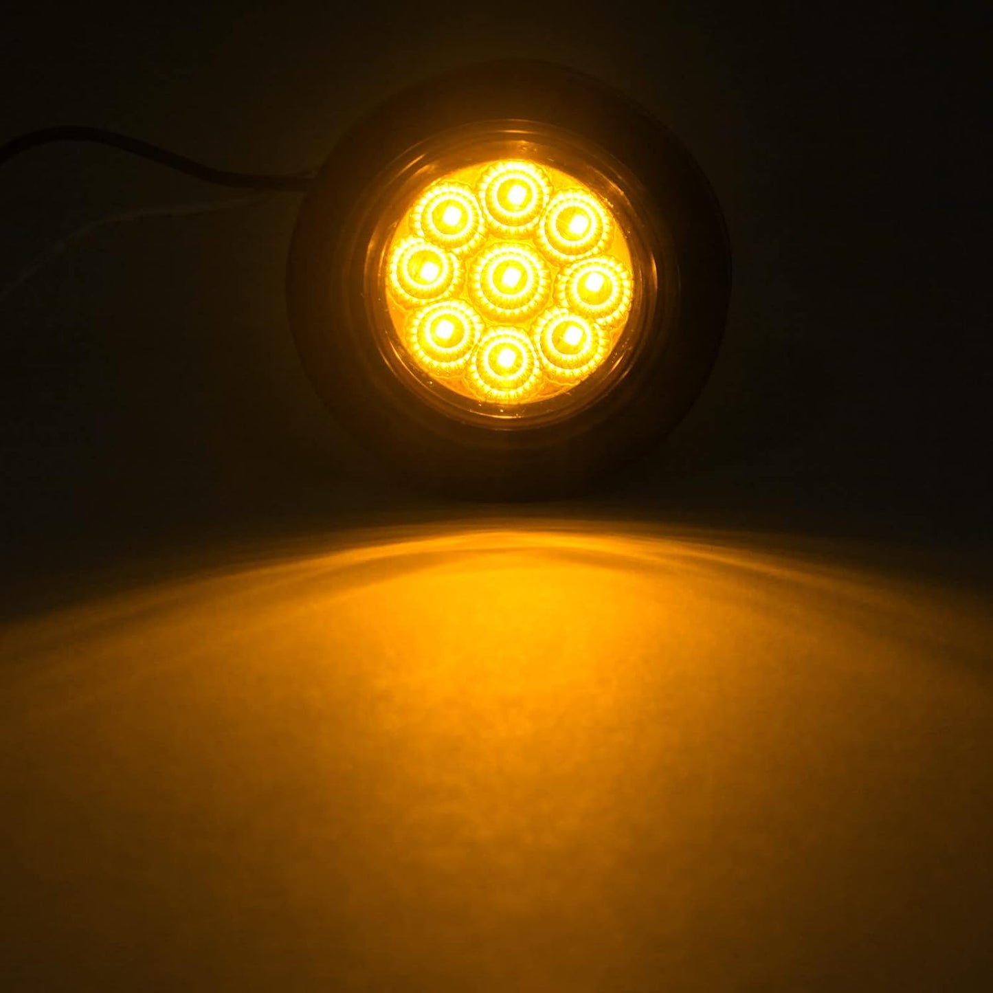 Luces marcador LED redondas 2" 10 ámbar rojas remolque
