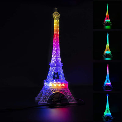 Luz Nocturna RGB Torre Eiffel 9.8pulg 48 LED Escritorio