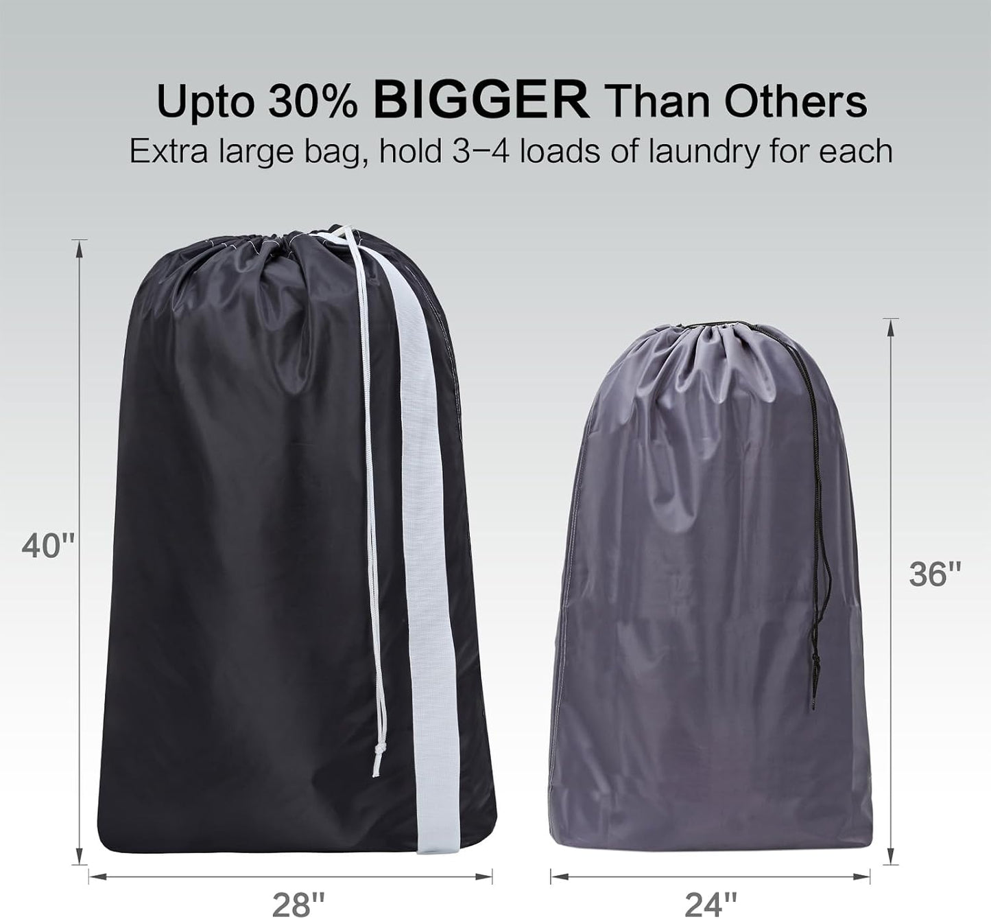 Bolsa lavandería XL con correa organiz. ropa negro