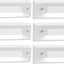 6 Luces LED Escalera Exteriores 9-15V 3000K Impermeables