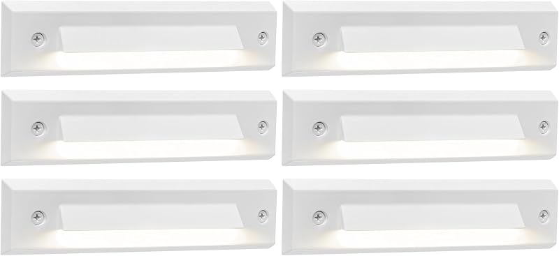 6 Luces LED Escalera Exteriores 9-15V 3000K Impermeables