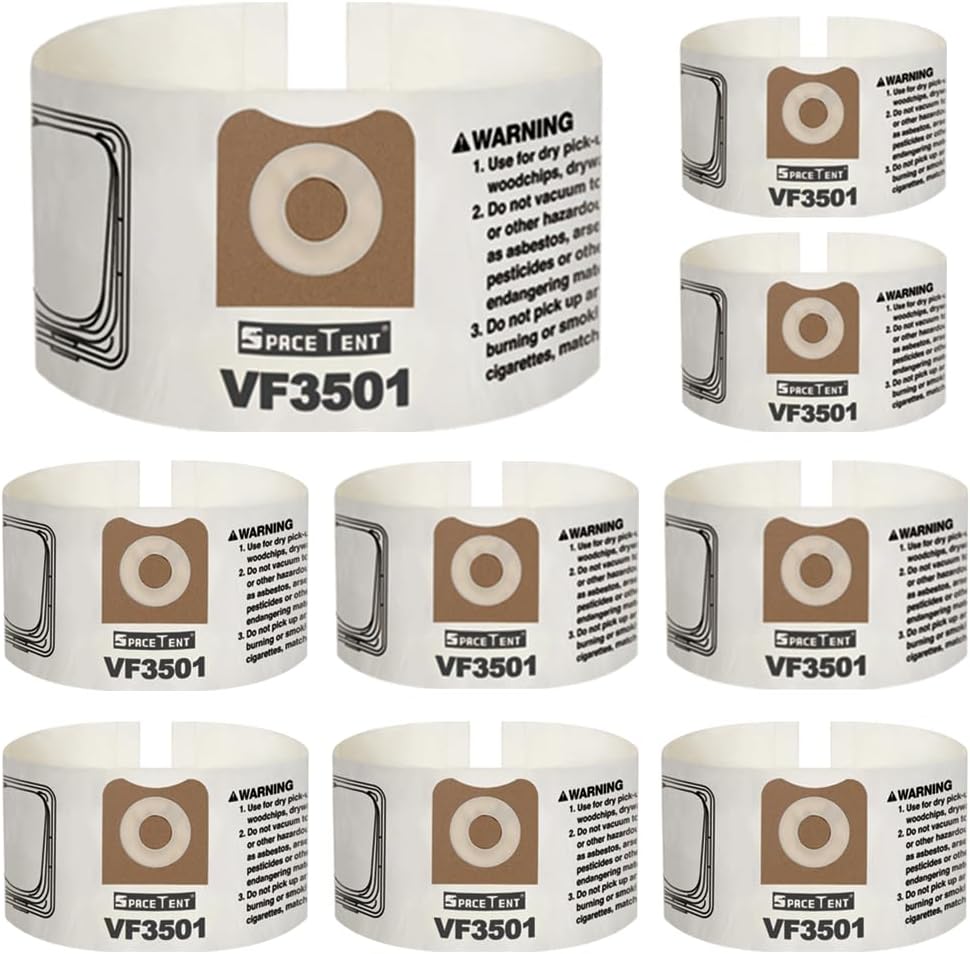 9 Pzas Bolsas Filtro Aspiradora RIDGID 3-4.5gal