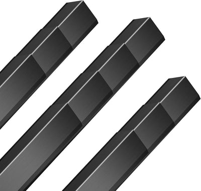 Protector esquina pared aluminio negro 1.2x1.2x48" 10 Uds
