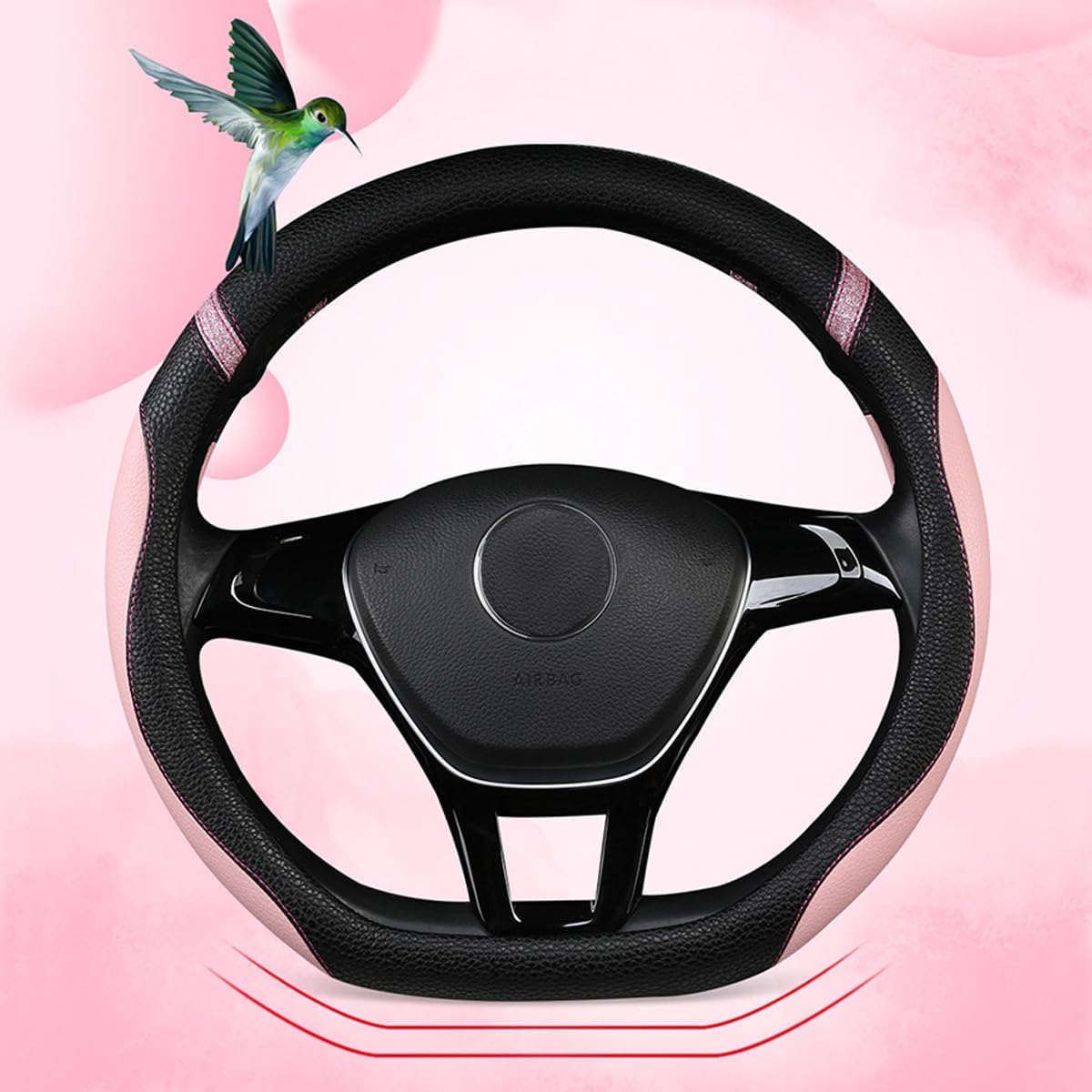 Funda volante forma D antiderrap para mujer rosa