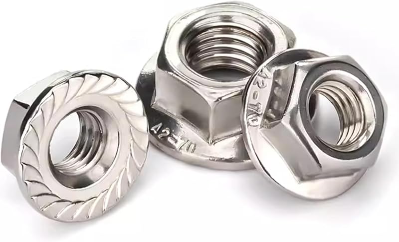 Tuercas brida M12 acero inox 304 paquete 5
