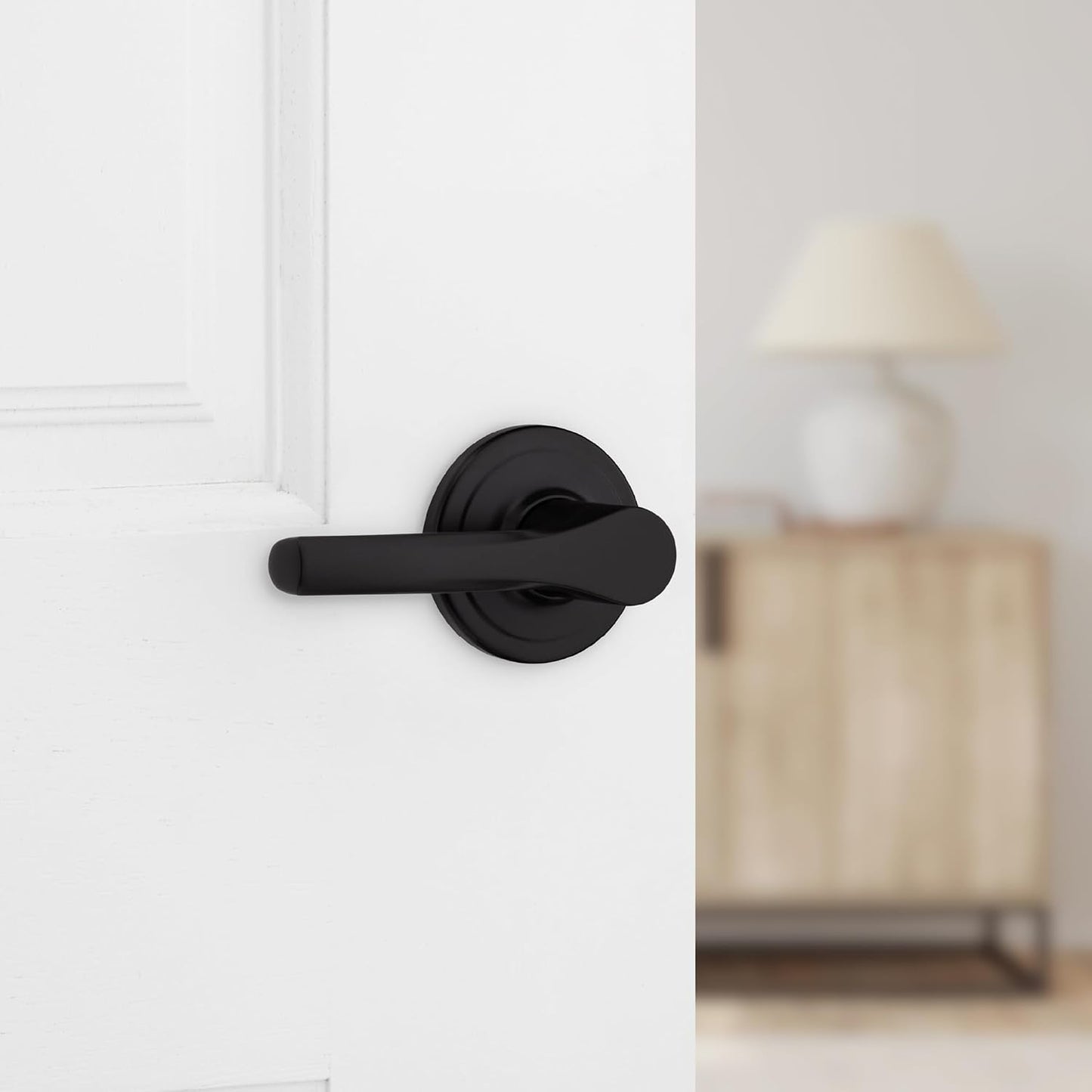 Manija puerta interior reversible negro mate pack 4