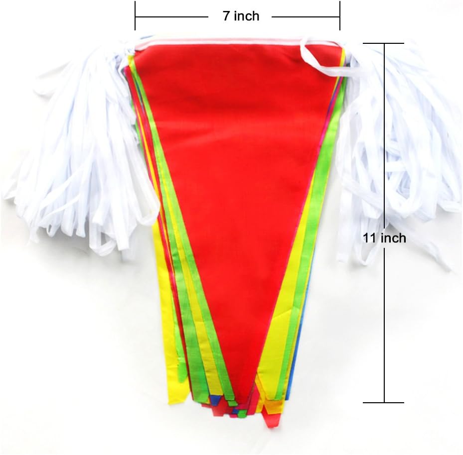 250 Banderines Multicolor Tela Nailon 263ft Cuerda