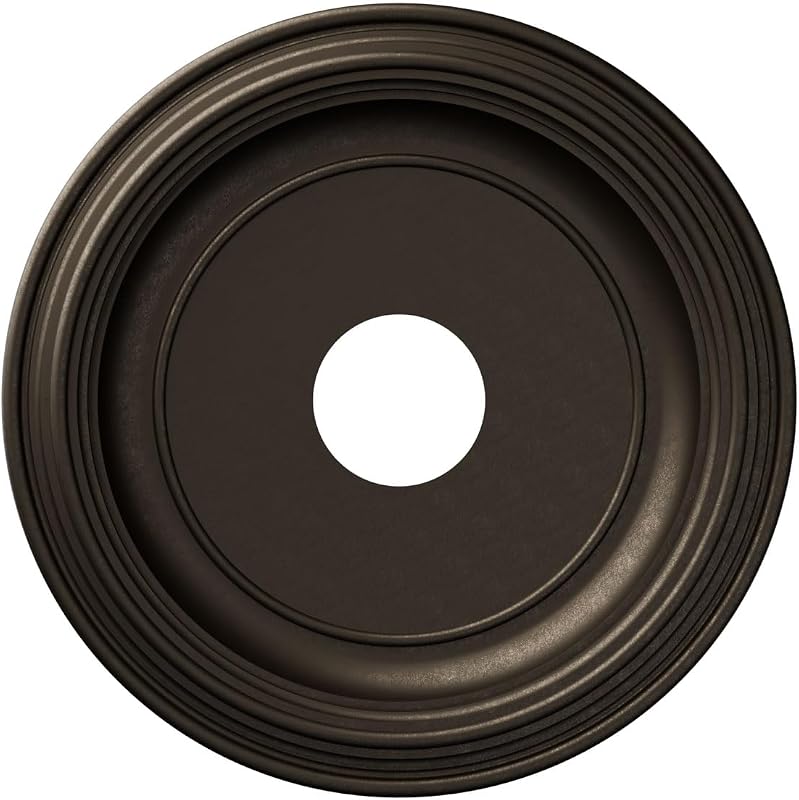 Medallón techo PVC termoformado 16x3.5" negro