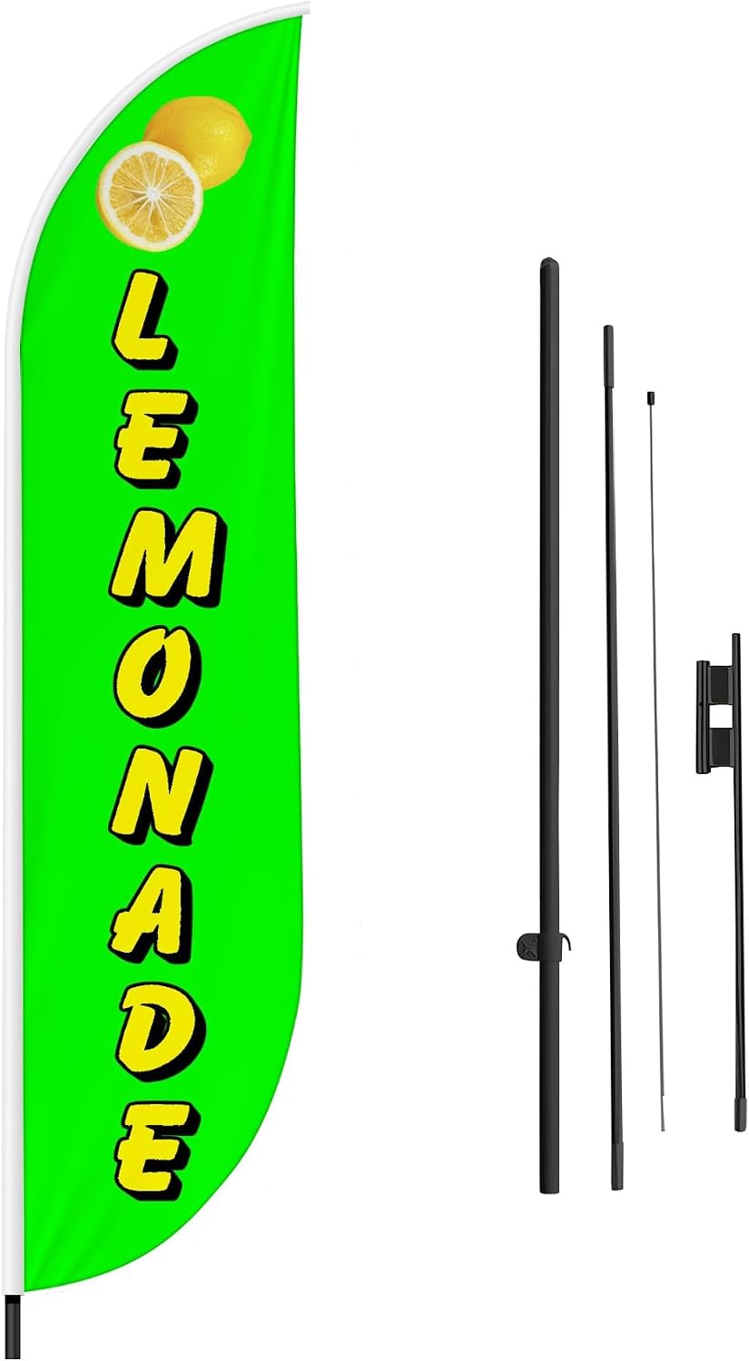 Bandera limonada 11.5x2.5ft resistente al aire libre