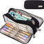 Estuche portátil para lápices oficina viaje color negro