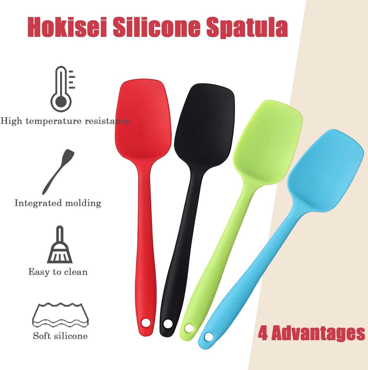Set espátulas silicona cuchara goma para hornear