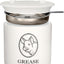 Recipiente cerámica blanca con colador 24oz