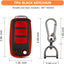 Funda llavero VW 3 botones protección completa rojo