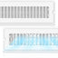 Registro piso 2x10 set 2 cubiertas ventilación acero