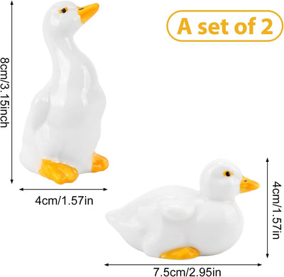 2 Tapas Perno Inodoro Cerámica Decorativa Ganso