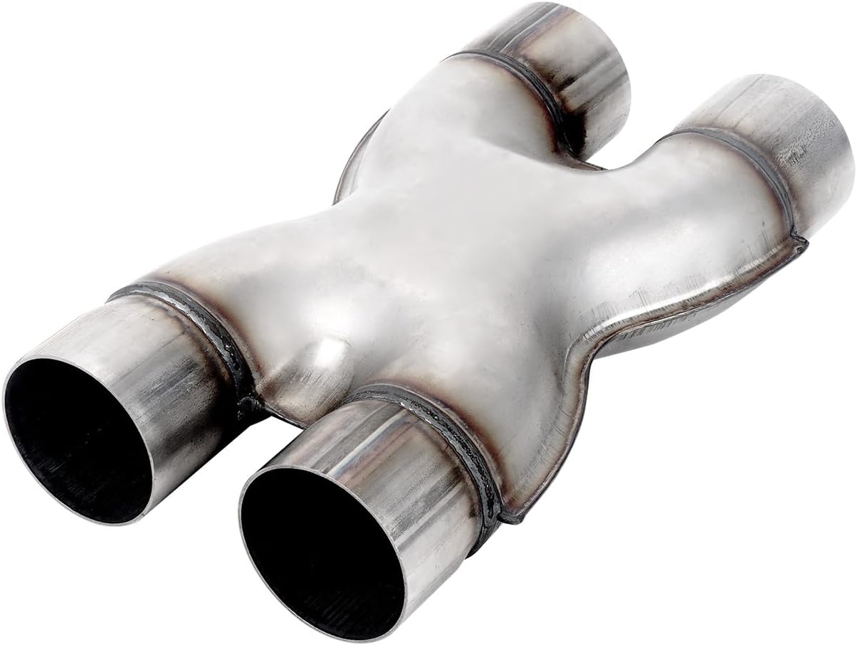 Tubo escape X doble entrada 2.5" acero inox 12"