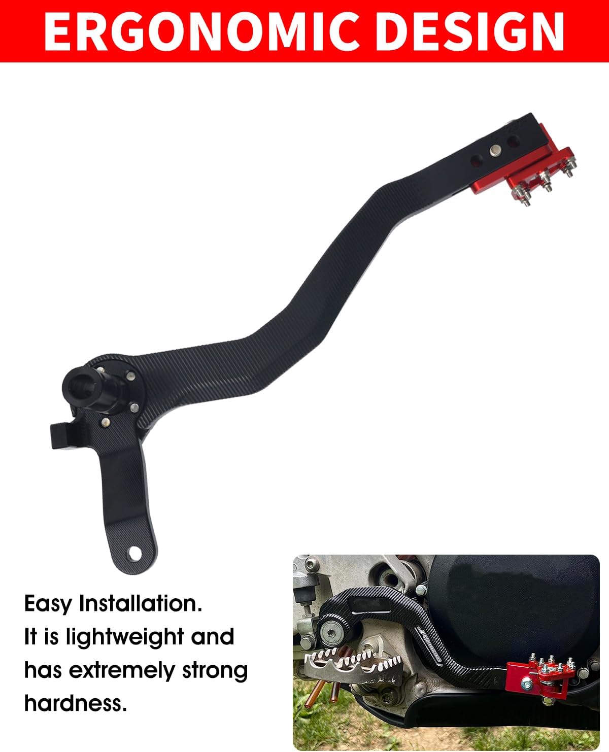 Palanca freno trasero aluminio CNC para CRF150F 03-17 rojo