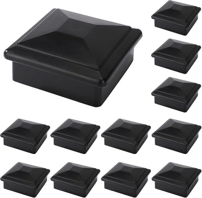 12 Tapas Poste Valla 4x4 para Postes Madera 3 5/8pulg Plástico PP