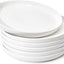 6 Pzas Platos Porcelana 10.5pulg Resistentes Blanco