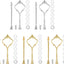 Set 5 bandejas 2 niveles para postres y cupcakes dorado y plata