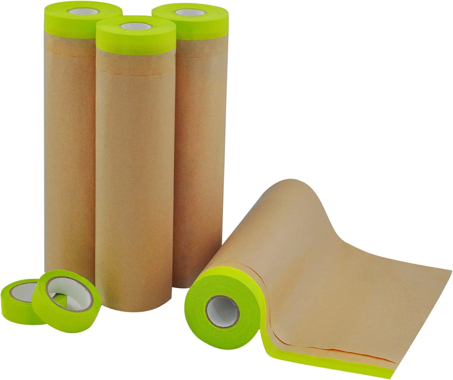 Set 4 rollos papel enmascarar 18pulg x50pies para pintura