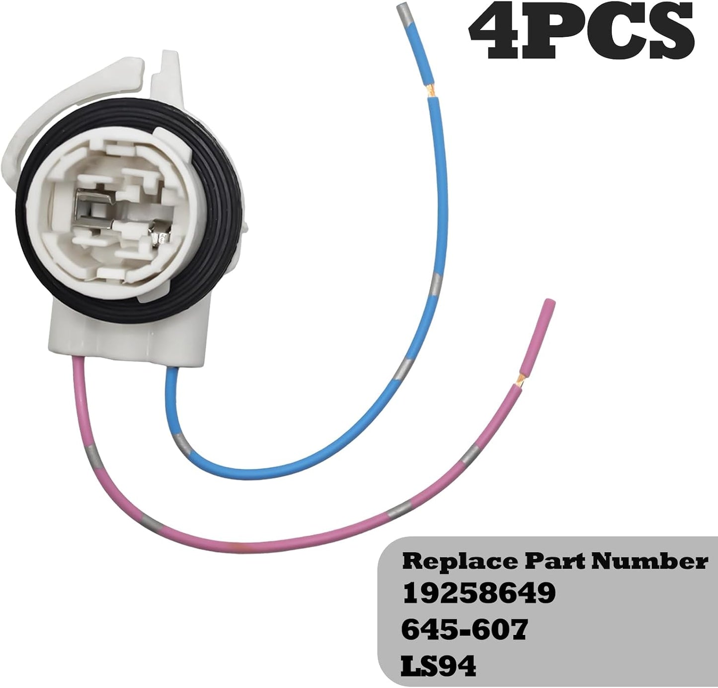 4 Pzas adaptadores cables para focos 4114 4157