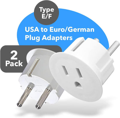 Adaptador enchufe USA a Europeo tipo E/F CE para móviles y cámaras
