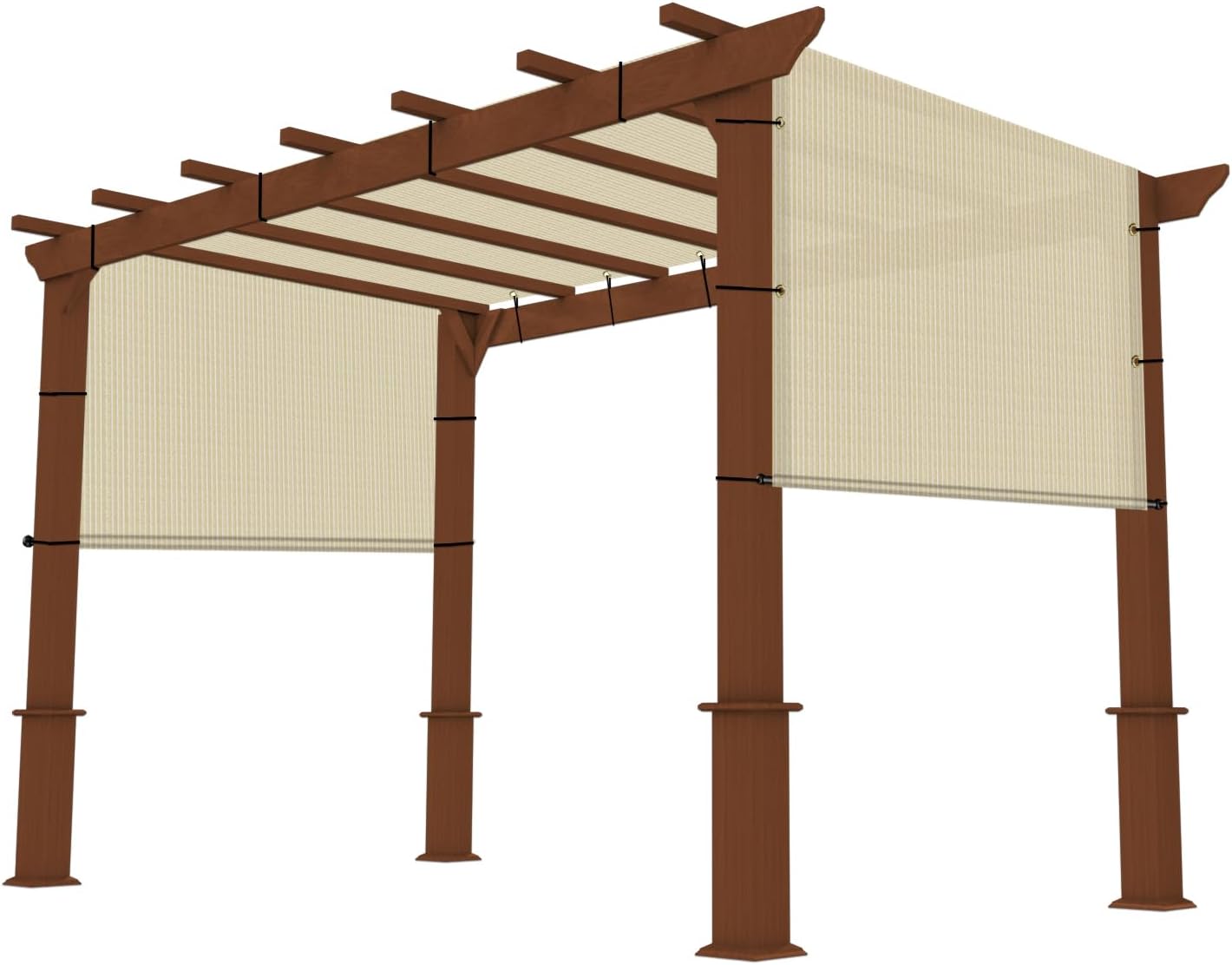 Toldo universal pérgola 9x16ft varillas ponderadas beige