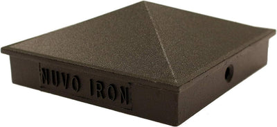 Tapa poste piramidal 3-1/2x3-1/2 pulg negro