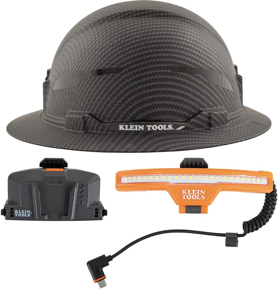 Set 3 Pzas Casco Duro Clase E Faro Recargable Litio