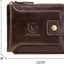 Cartera RFID cuero para hombre con ventana y bolsillo