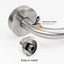 Brazo ducha en S acero inox cepillado 8pulg