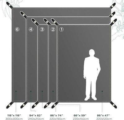 Huella tienda lona impermeable para camping 1-6 personas
