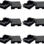 12 Tapones Plástico Cuadrados 3pulg Tubo