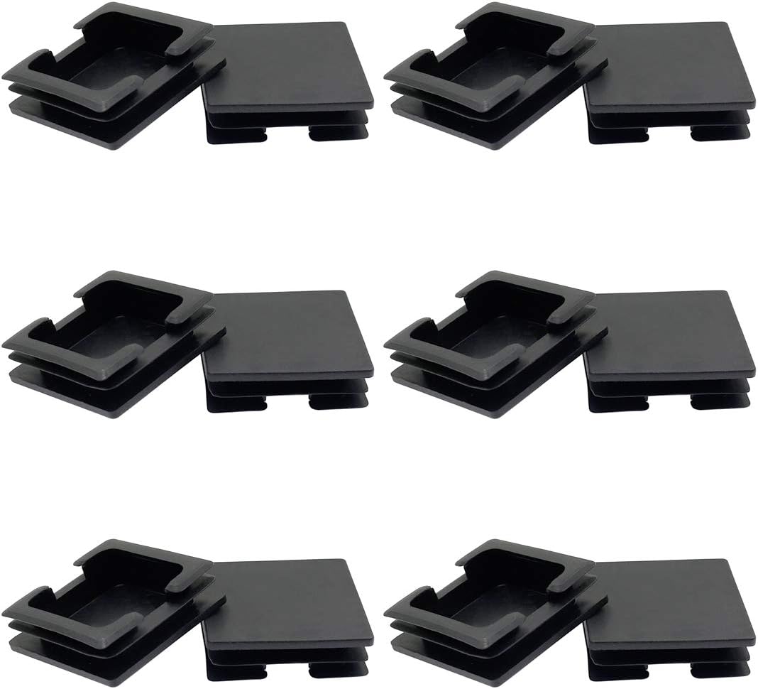 12 Tapones Plástico Cuadrados 3pulg Tubo