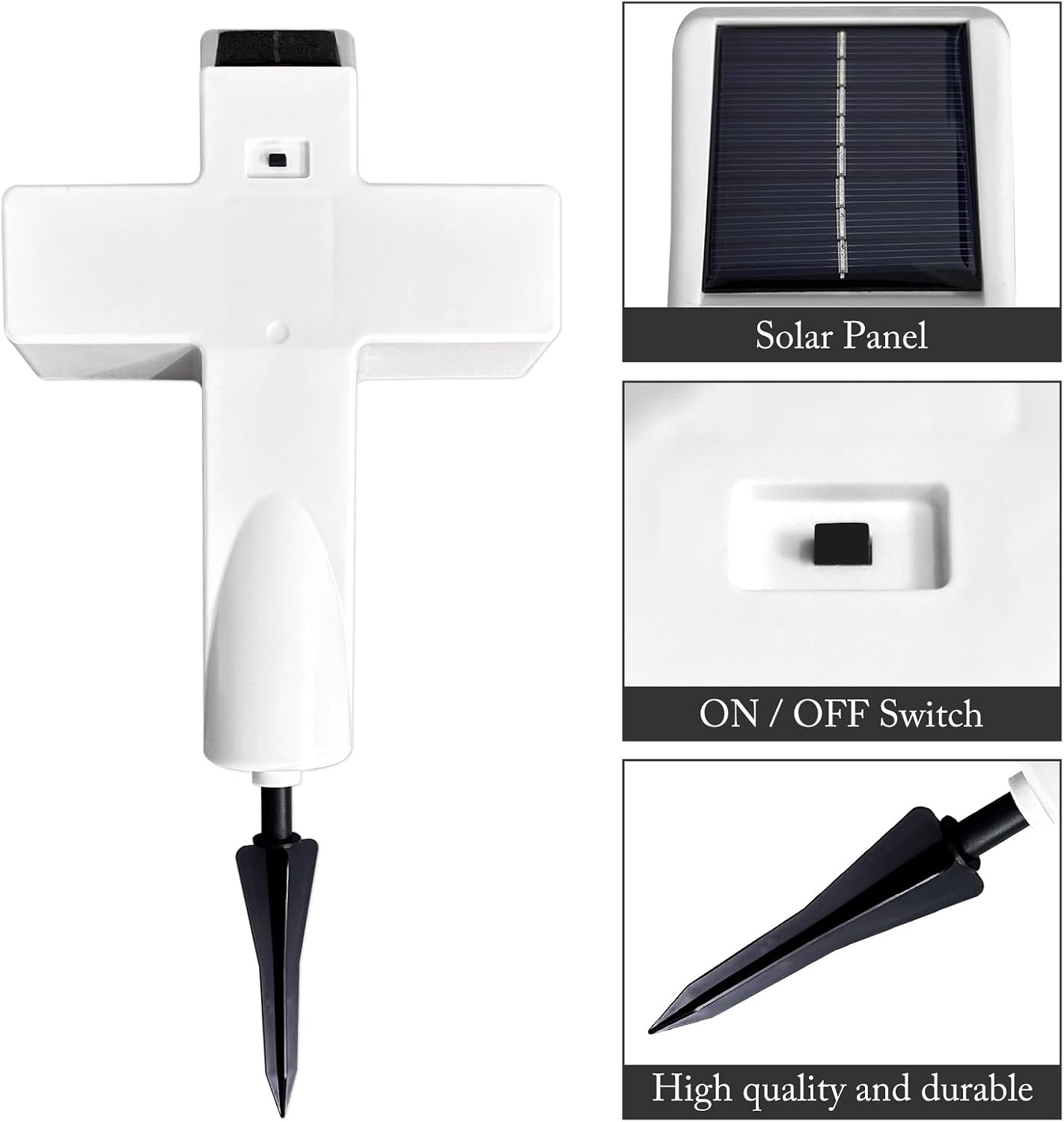 Luz solar LED para tumba conmemorativa jardín