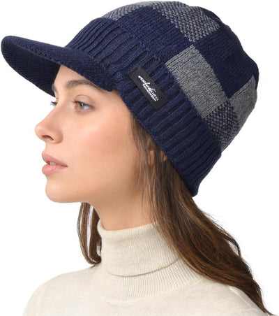 Gorro invierno hombre visera forro polar exterior