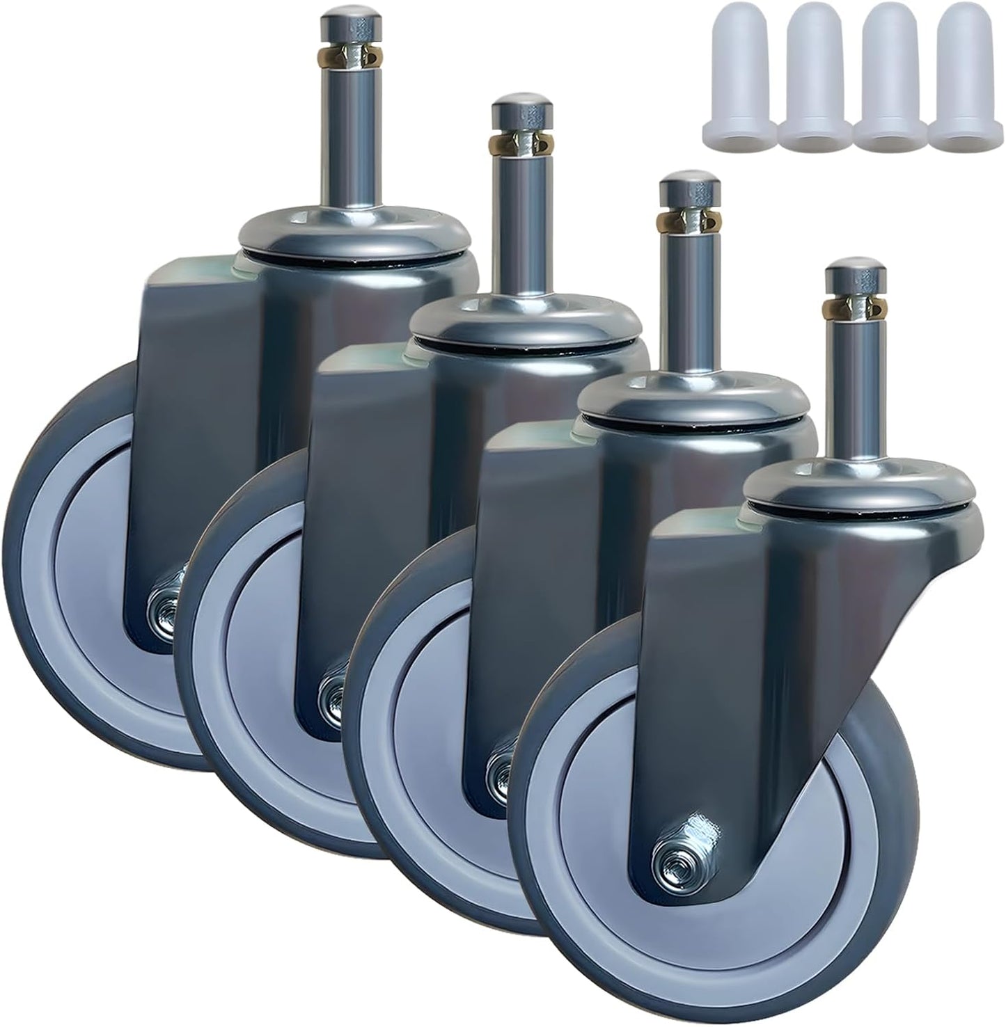 Ruedas giratorias 4pulg 600lb silenciosas set 4