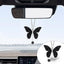 Adorno colgante espejo auto diamantes mariposa negro
