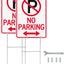 Letrero no estacionamiento aluminio 14x10pulg pack 2