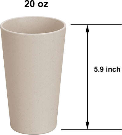 Vasos paja trigo 20oz set 10 reutilizables sin BPA