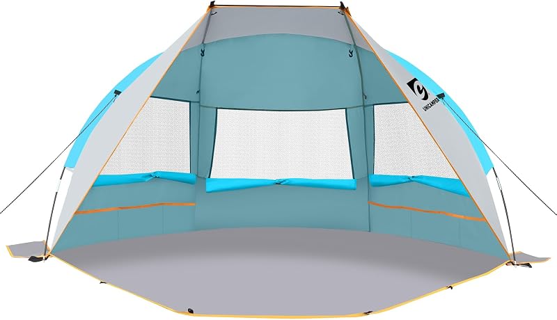 Tienda playa 2-3 personas UPF 50 impermeable 3 ventanas